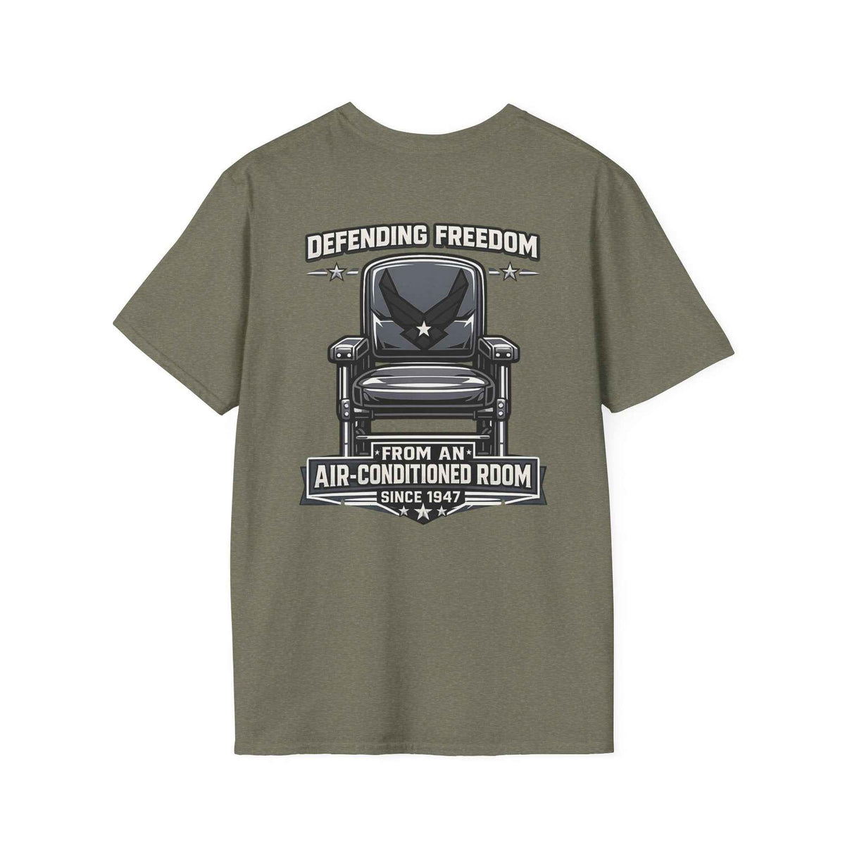 Defending Freedom T-Shirt - Men's Patriotic Veteran Graphic Tee in Navy for True Heroes