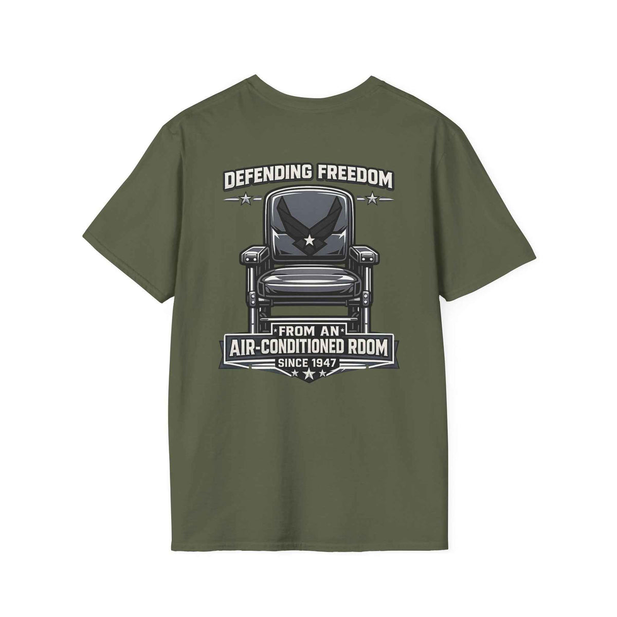 Defending Freedom T-Shirt - Men's Patriotic Veteran Graphic Tee in Navy for True Heroes