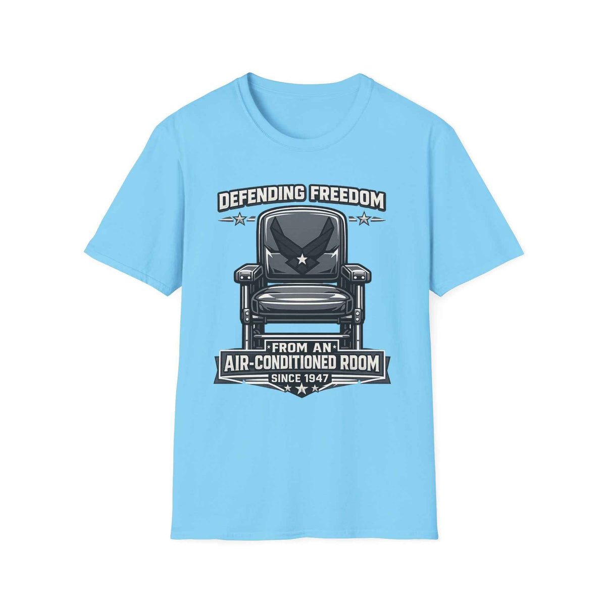 Defending Freedom T-Shirt - Men's Patriotic Veteran Graphic Tee in Navy for True Heroes