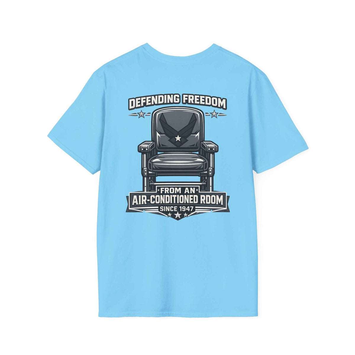 Defending Freedom T-Shirt - Men's Patriotic Veteran Graphic Tee in Navy for True Heroes