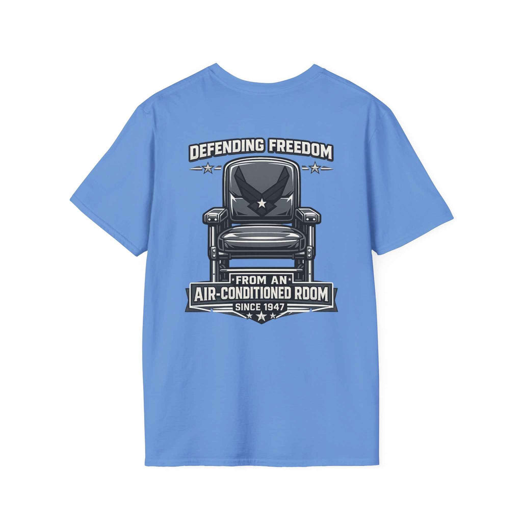 Defending Freedom T-Shirt - Men's Patriotic Veteran Graphic Tee in Navy for True Heroes