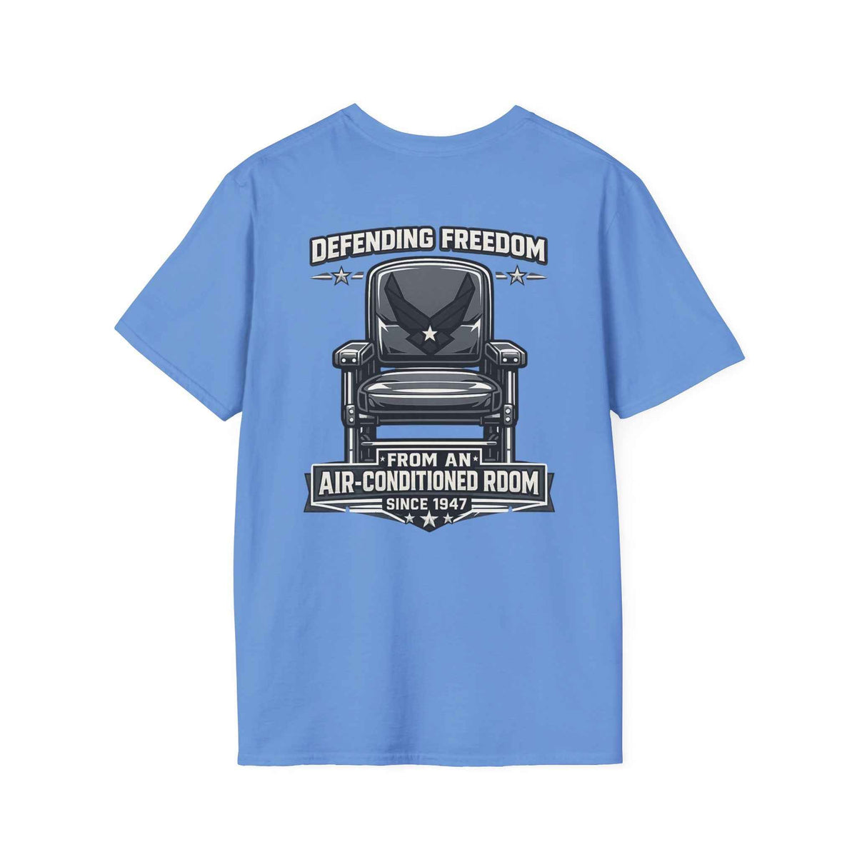 Defending Freedom T-Shirt - Men's Patriotic Veteran Graphic Tee in Navy for True Heroes