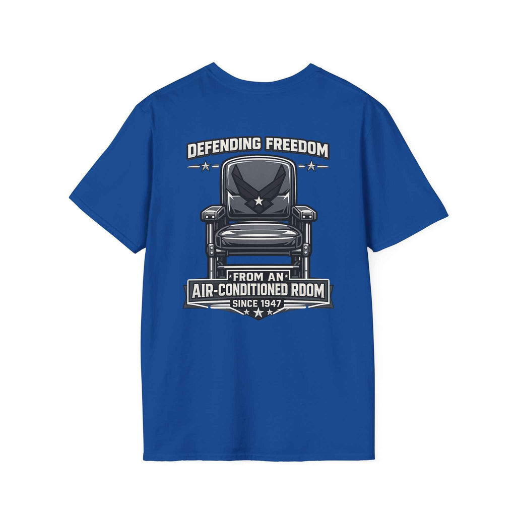 Defending Freedom T-Shirt - Men's Patriotic Veteran Graphic Tee in Navy for True Heroes
