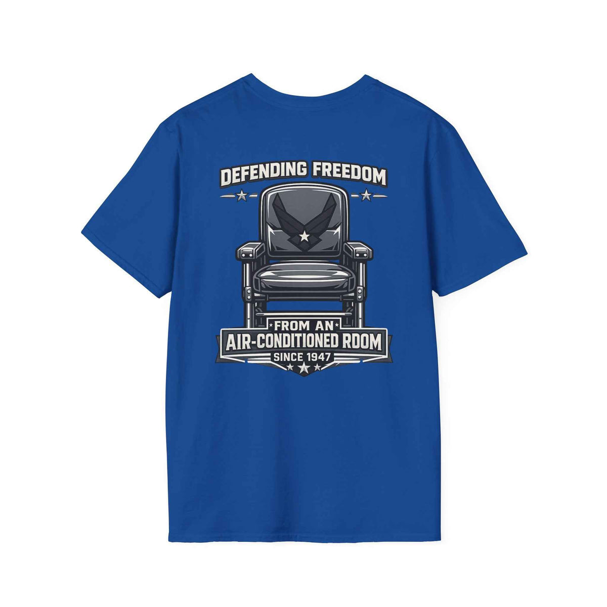 Defending Freedom T-Shirt - Men's Patriotic Veteran Graphic Tee in Navy for True Heroes