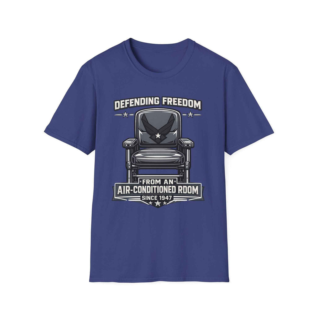 Defending Freedom T-Shirt - Men's Patriotic Veteran Graphic Tee in Navy for True Heroes