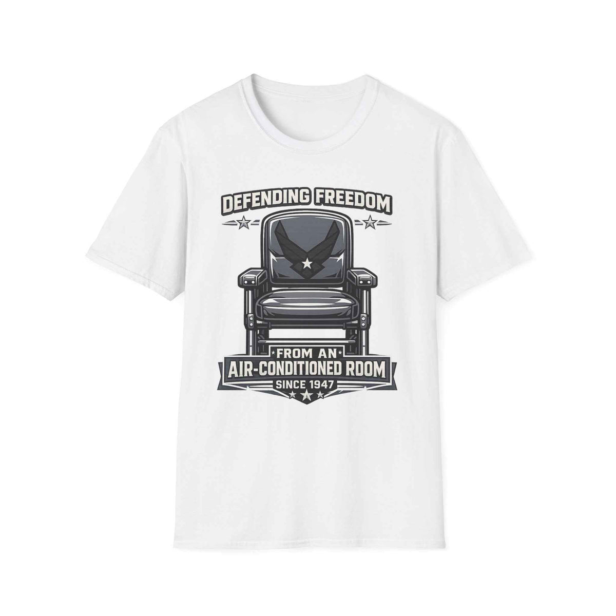 Defending Freedom T-Shirt - Men's Patriotic Veteran Graphic Tee in Navy for True Heroes