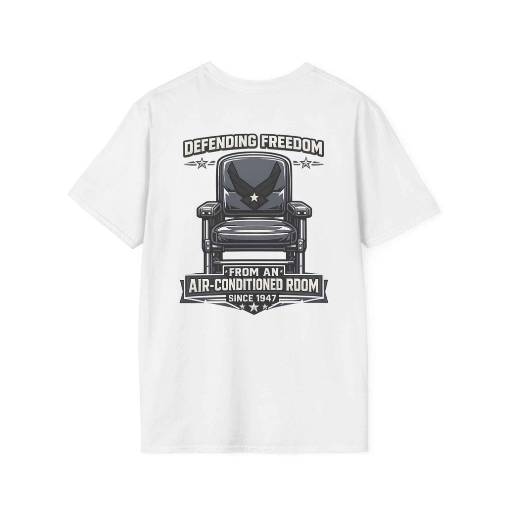 Defending Freedom T-Shirt - Men's Patriotic Veteran Graphic Tee in Navy for True Heroes