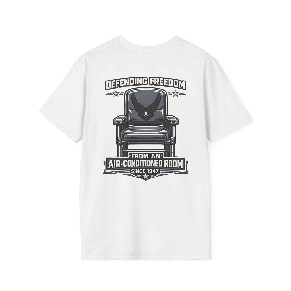 Defending Freedom T-Shirt - Men's Patriotic Veteran Graphic Tee in Navy for True Heroes