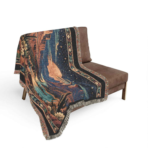 Desert Sunset Woven Blanket: Transform Your Space with Southwestern Elegance