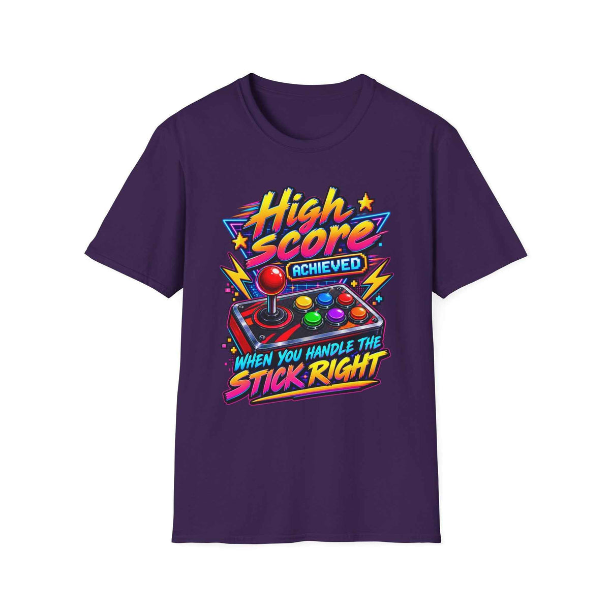 Men's Retro Gamer T-Shirt – "High Score Achieved" Arcade Graphic Tee - Battle Born Prints