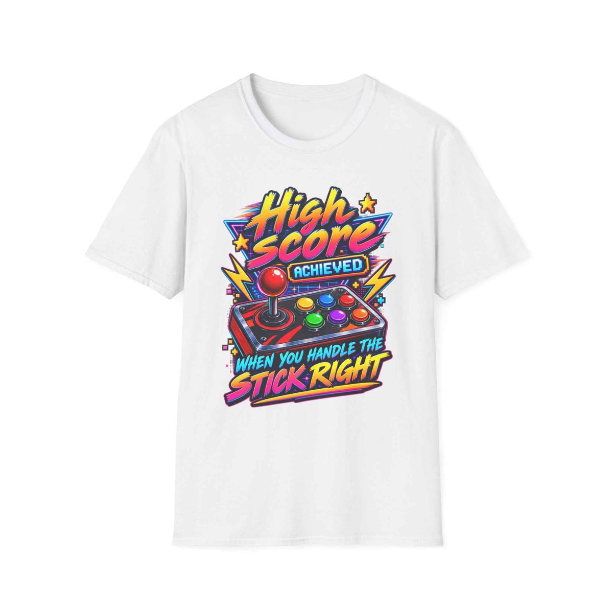 Men's Retro Gamer T-Shirt – "High Score Achieved" Arcade Graphic Tee - Battle Born Prints