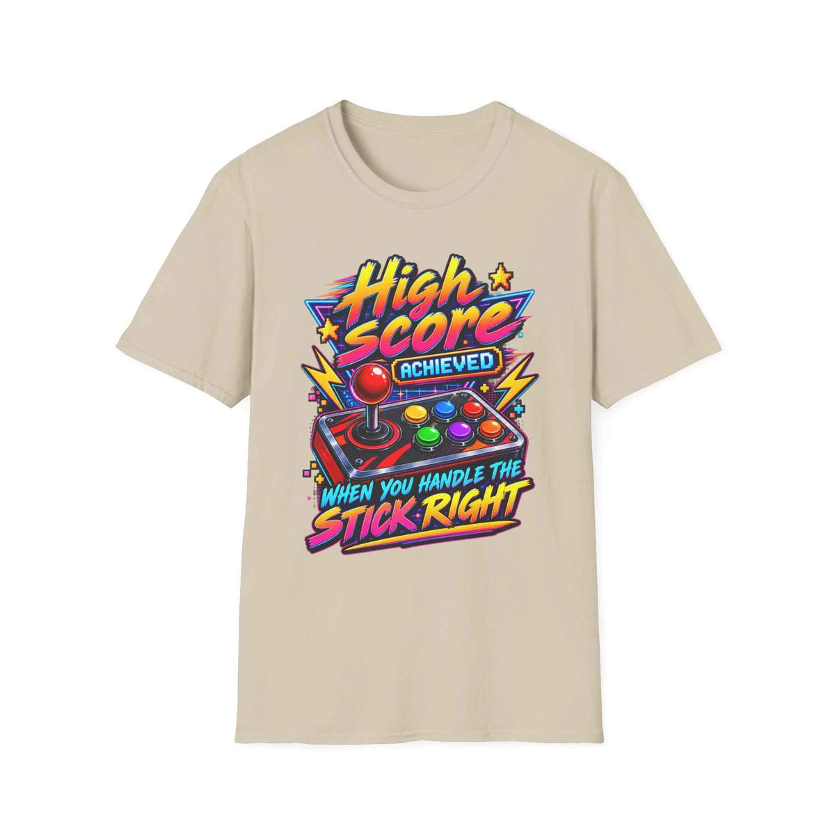 Men's Retro Gamer T-Shirt – "High Score Achieved" Arcade Graphic Tee - Battle Born Prints