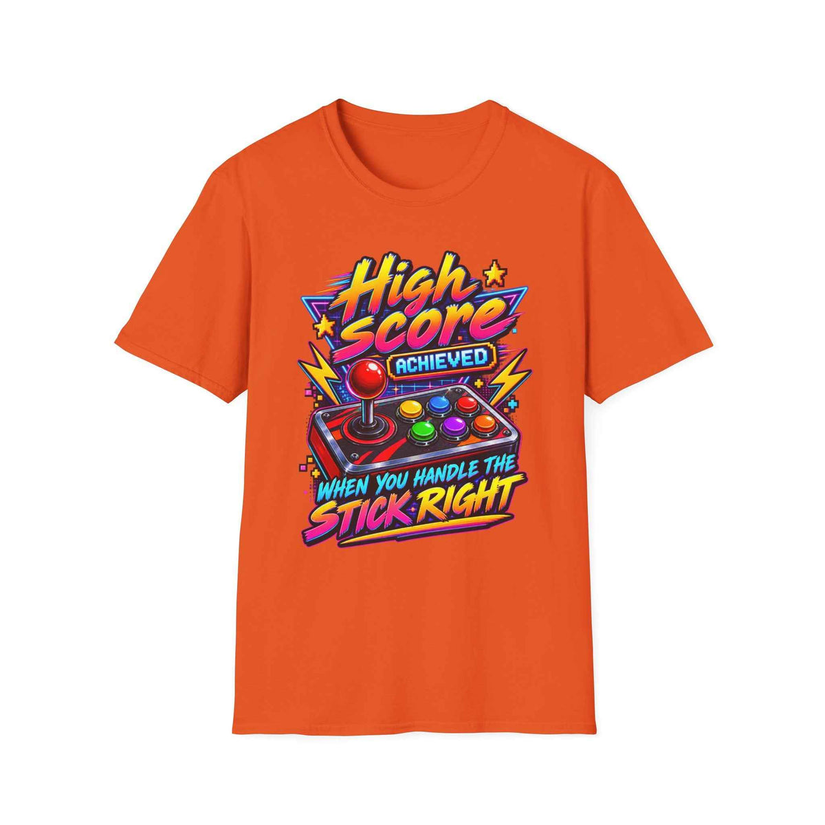 Men's Retro Gamer T-Shirt – "High Score Achieved" Arcade Graphic Tee - Battle Born Prints