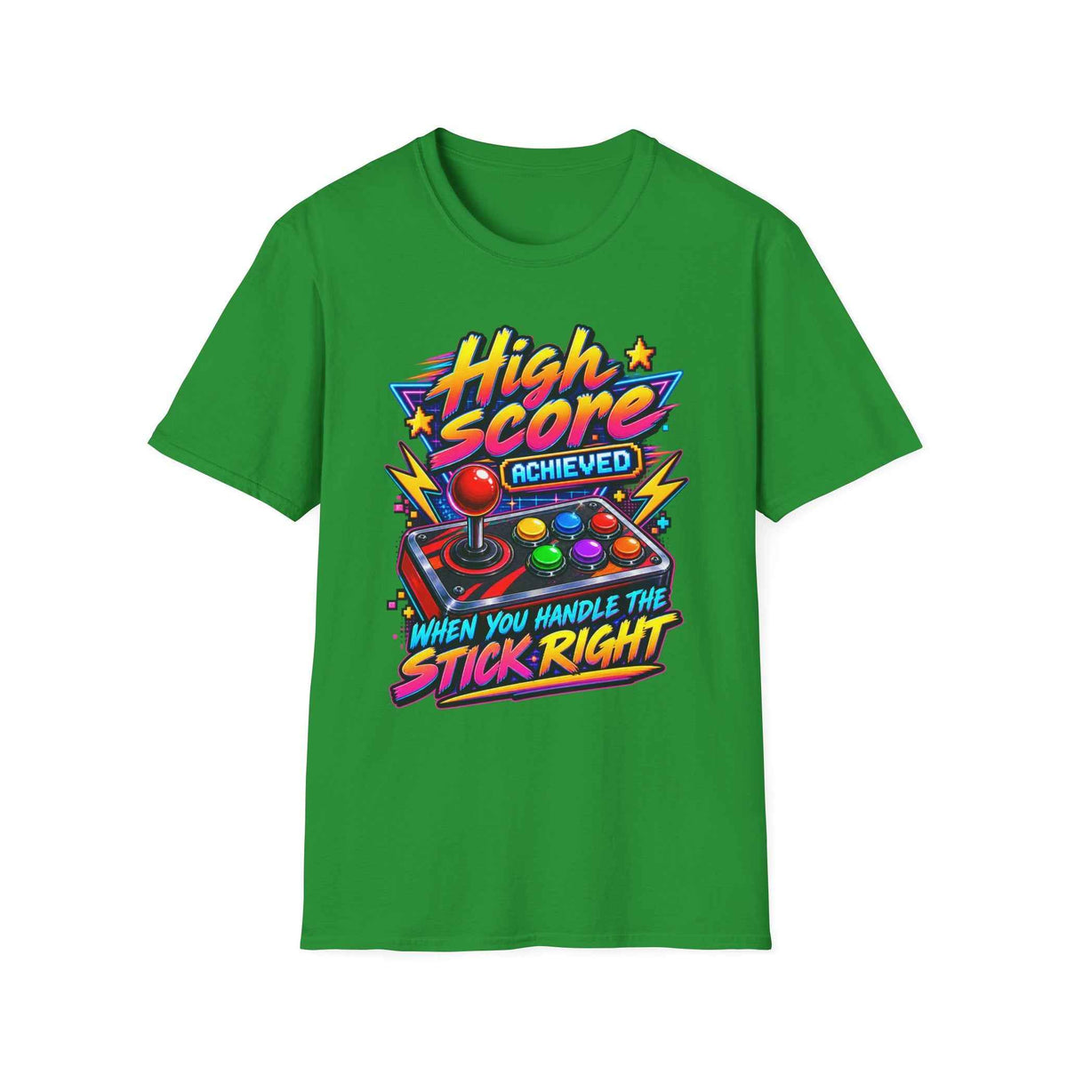 Men's Retro Gamer T-Shirt – "High Score Achieved" Arcade Graphic Tee - Battle Born Prints