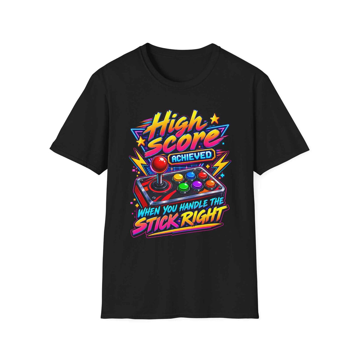 Men's Retro Gamer T-Shirt – "High Score Achieved" Arcade Graphic Tee - Battle Born Prints