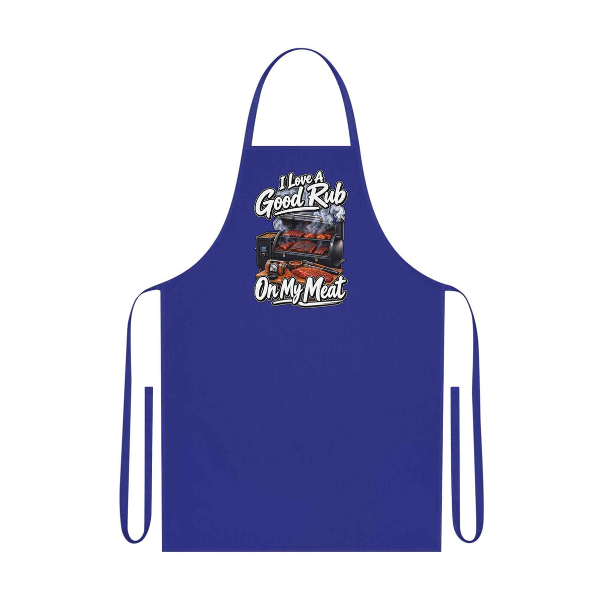 Funny BBQ Grill Apron – "I Love A Good Rub On My Meat" Grillmaster Gift - Battle Born Prints