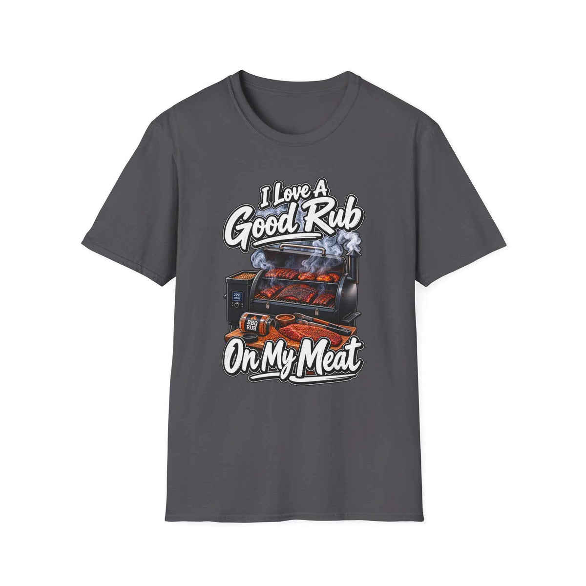 Funny BBQ T-Shirt – "I Love a Good Rub" Grill & Smoker Graphic Tee - Battle Born Prints
