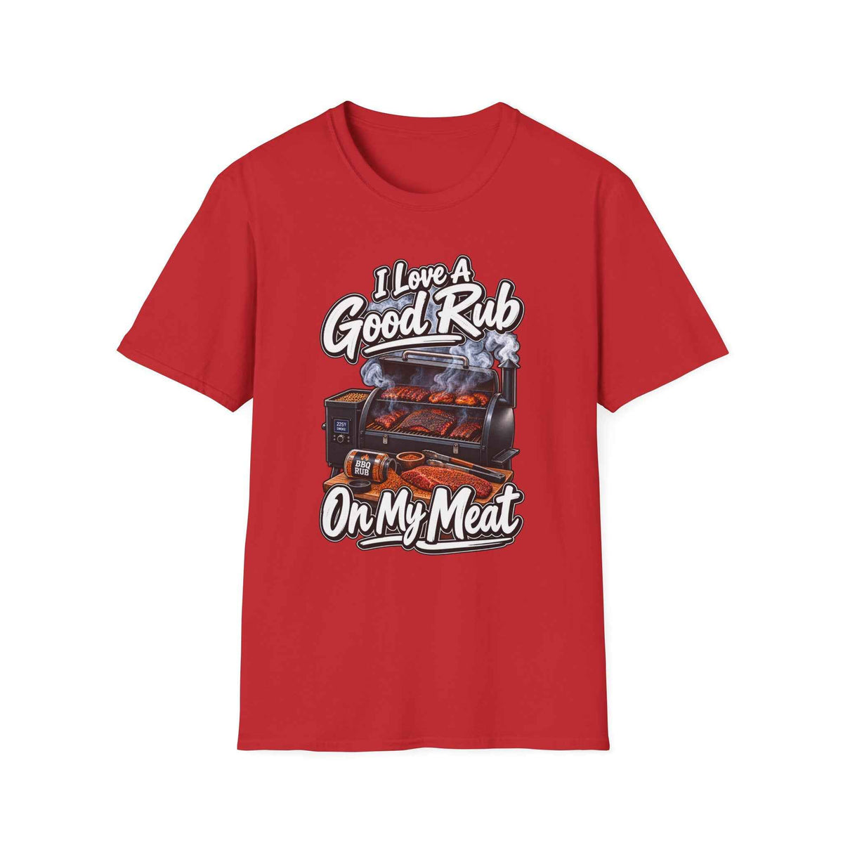 Funny BBQ T-Shirt – "I Love a Good Rub" Grill & Smoker Graphic Tee - Battle Born Prints