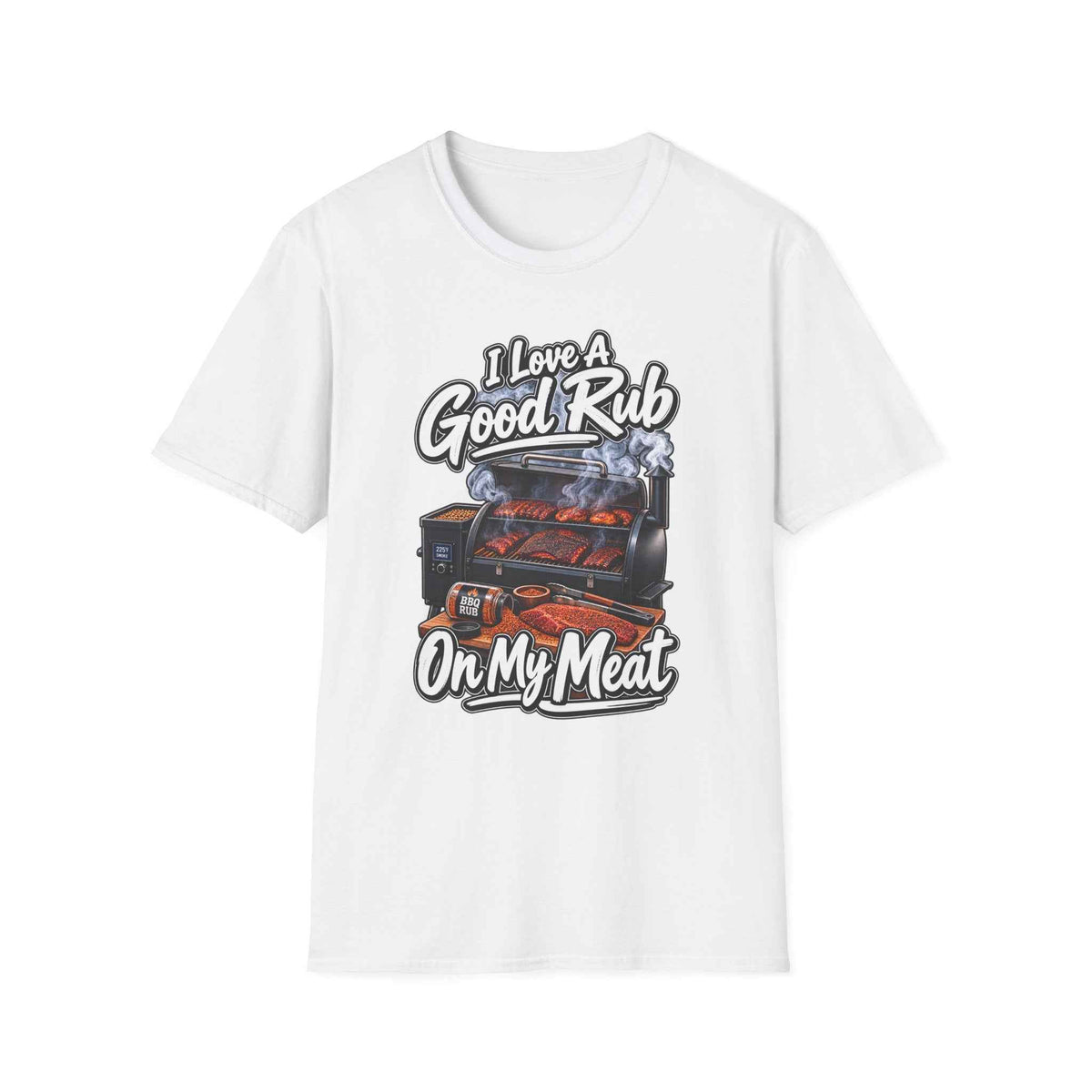 Funny BBQ T-Shirt – "I Love a Good Rub" Grill & Smoker Graphic Tee - Battle Born Prints