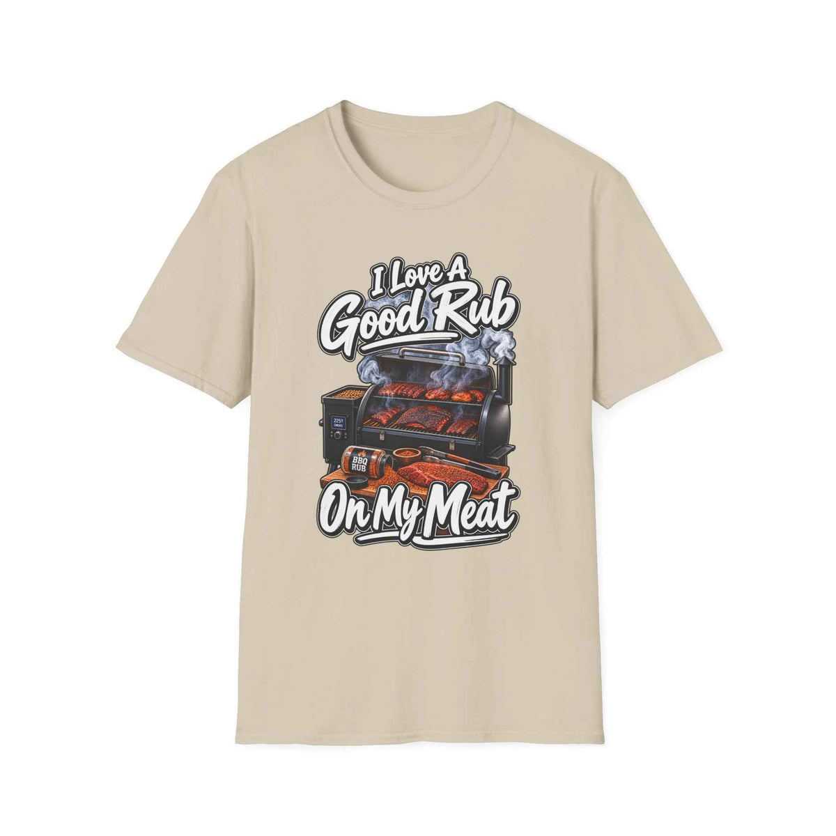 Funny BBQ T-Shirt – "I Love a Good Rub" Grill & Smoker Graphic Tee - Battle Born Prints