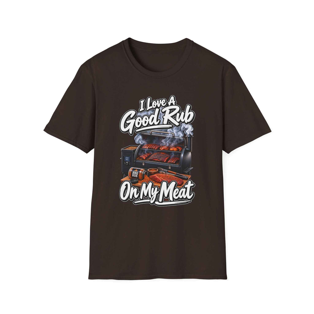 Funny BBQ T-Shirt – "I Love a Good Rub" Grill & Smoker Graphic Tee - Battle Born Prints