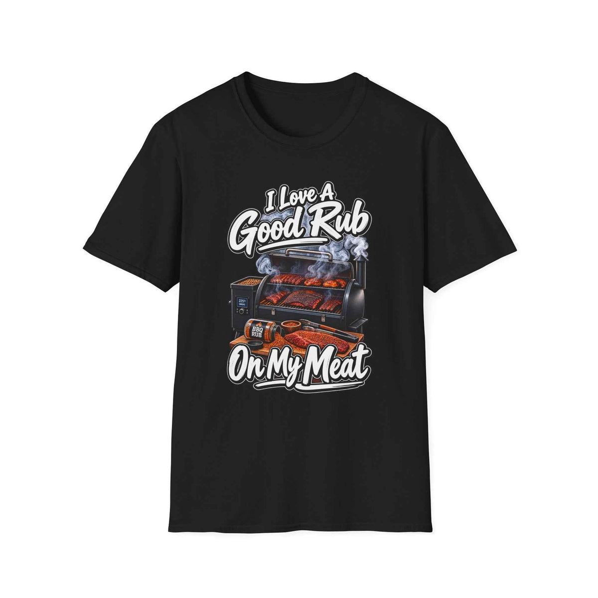 Funny BBQ T-Shirt – "I Love a Good Rub" Grill & Smoker Graphic Tee - Battle Born Prints