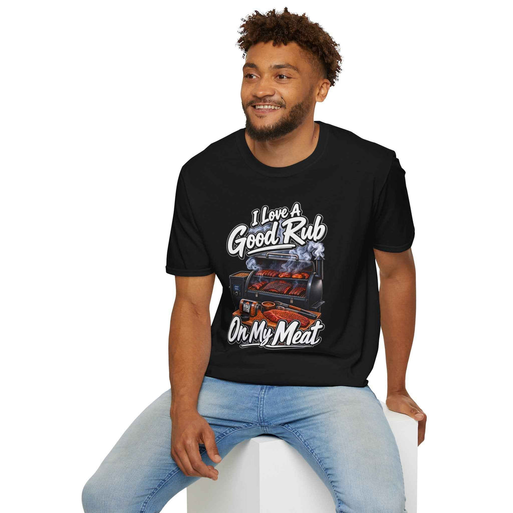 Funny BBQ T-Shirt – "I Love a Good Rub" Grill & Smoker Graphic Tee - Battle Born Prints