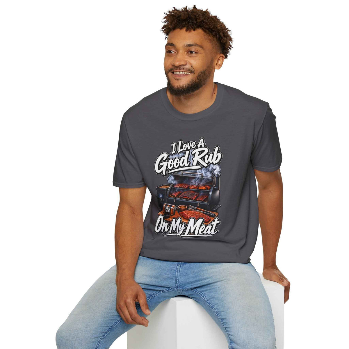 Funny BBQ T-Shirt – "I Love a Good Rub" Grill & Smoker Graphic Tee - Battle Born Prints