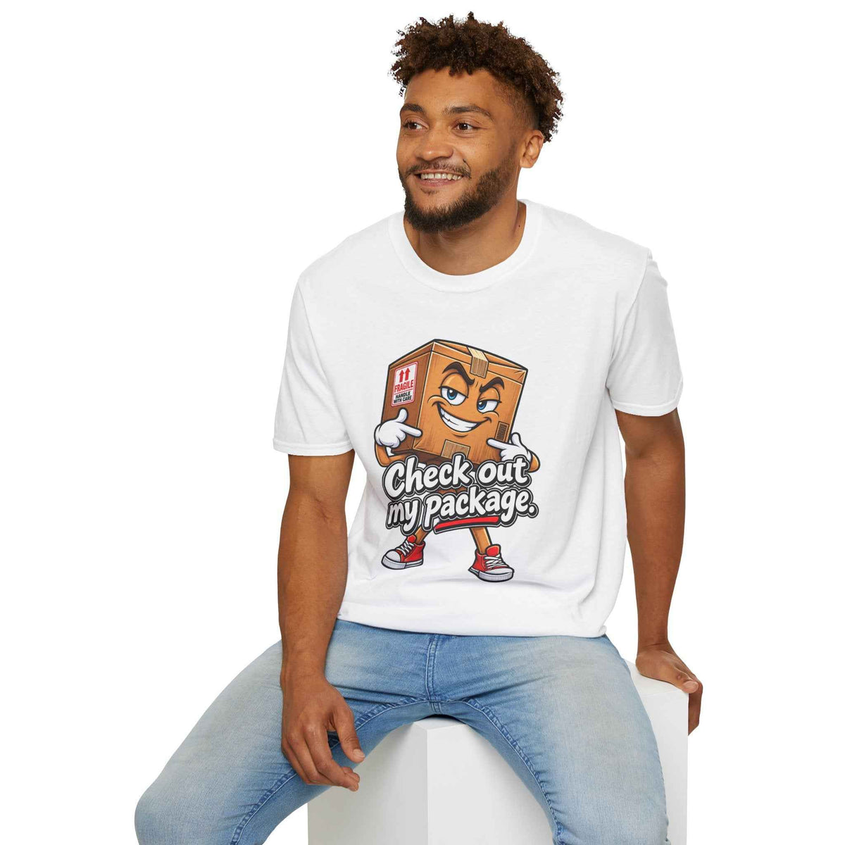 Funny Cartoon Package Tee - The Perfect Blend of Humor and Comfort - Battle Born Prints