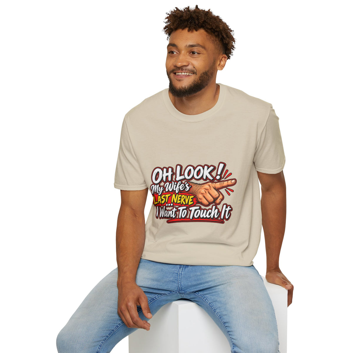 Funny Graphic Tee for Humor – 'Oh Look! My Wife's Last Nerve' T-Shirt - Battle Born Prints