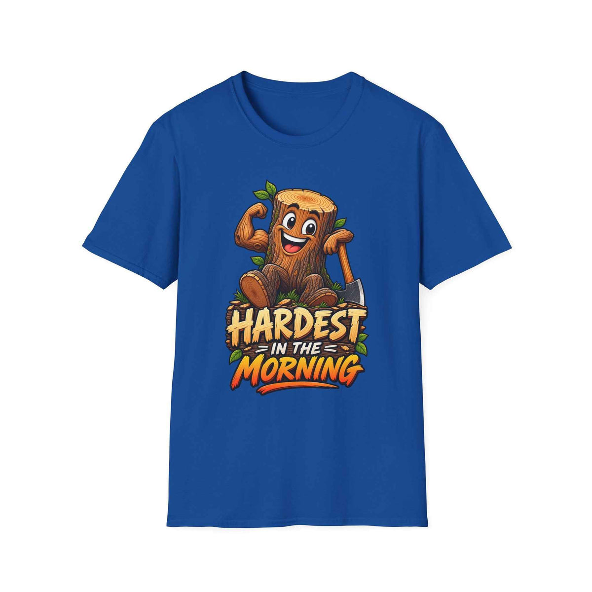 Funny Nature Graphic T-Shirt – Embrace Humor with the Muscular Tree Stump Tee