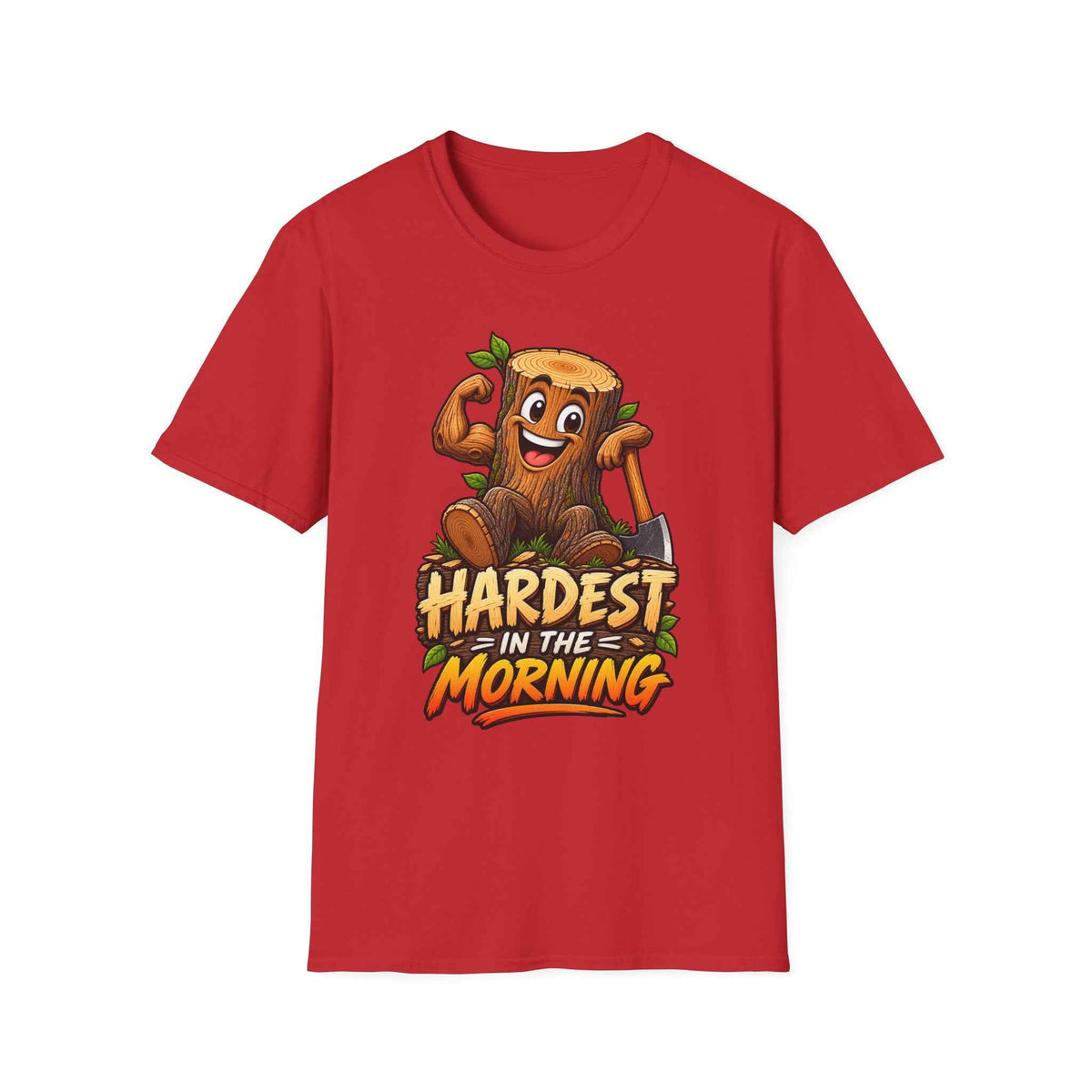 Funny Nature Graphic T-Shirt – Embrace Humor with the Muscular Tree Stump Tee