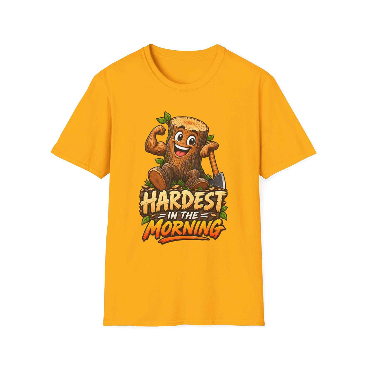 Funny Nature Graphic T-Shirt – Embrace Humor with the Muscular Tree Stump Tee