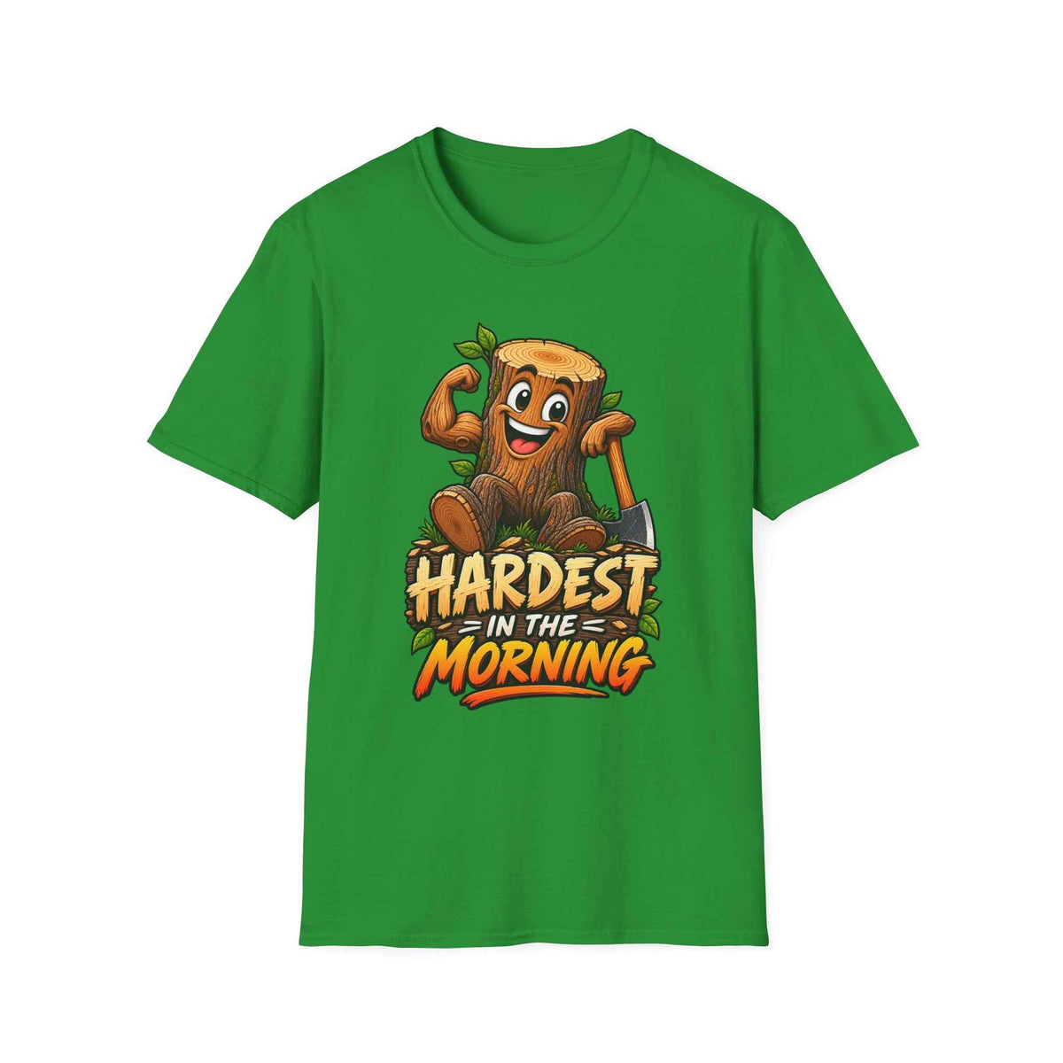 Funny Nature Graphic T-Shirt – Embrace Humor with the Muscular Tree Stump Tee