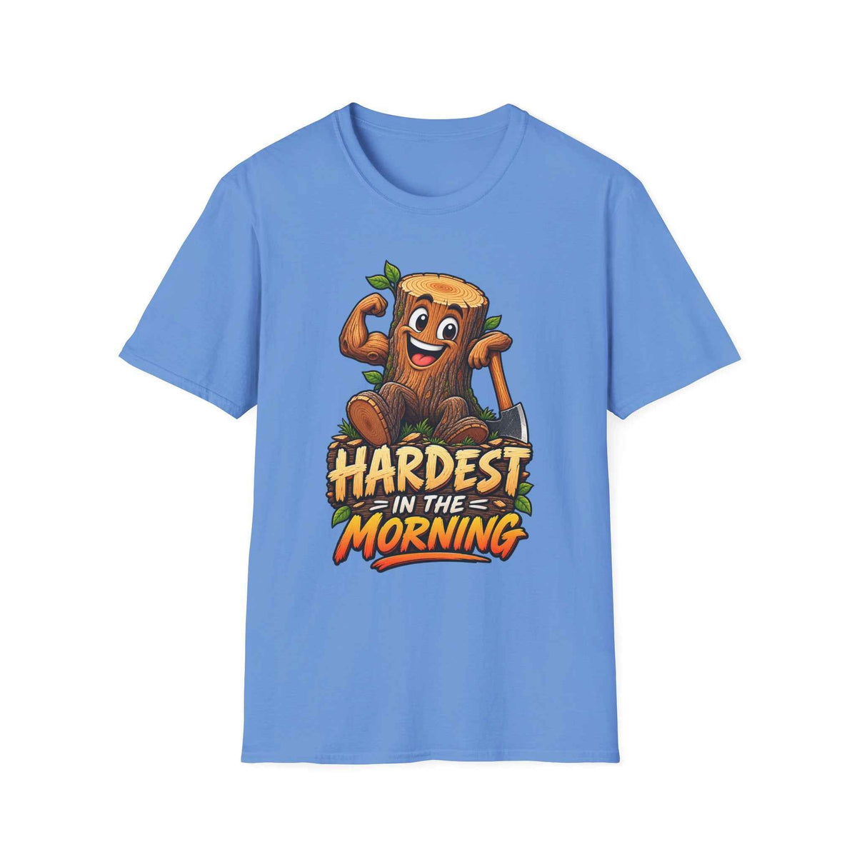 Funny Nature Graphic T-Shirt – Embrace Humor with the Muscular Tree Stump Tee