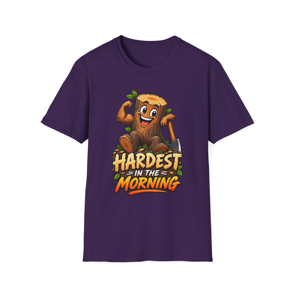 Funny Nature Graphic T-Shirt – Muscular Tree Stump Humorous Tee - Battle Born Prints