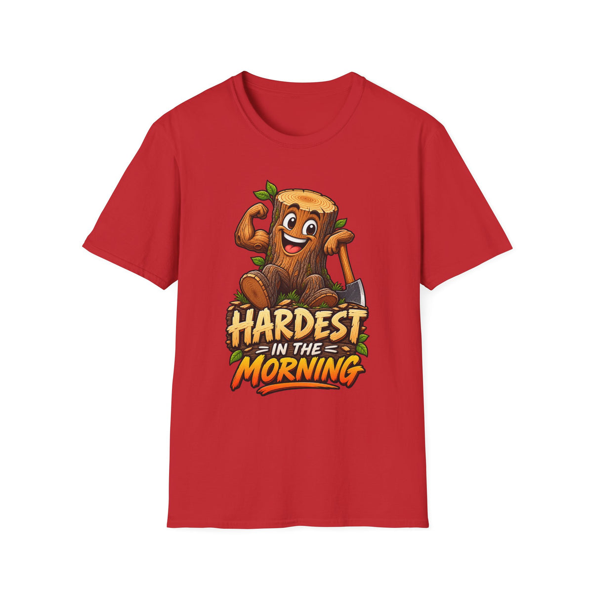 Funny Nature Graphic T-Shirt – Muscular Tree Stump Humorous Tee - Battle Born Prints