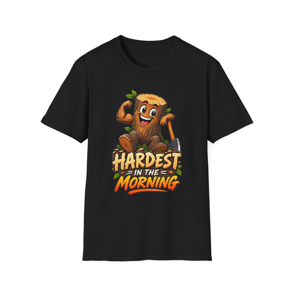 Funny Nature Graphic T-Shirt – Muscular Tree Stump Humorous Tee - Battle Born Prints