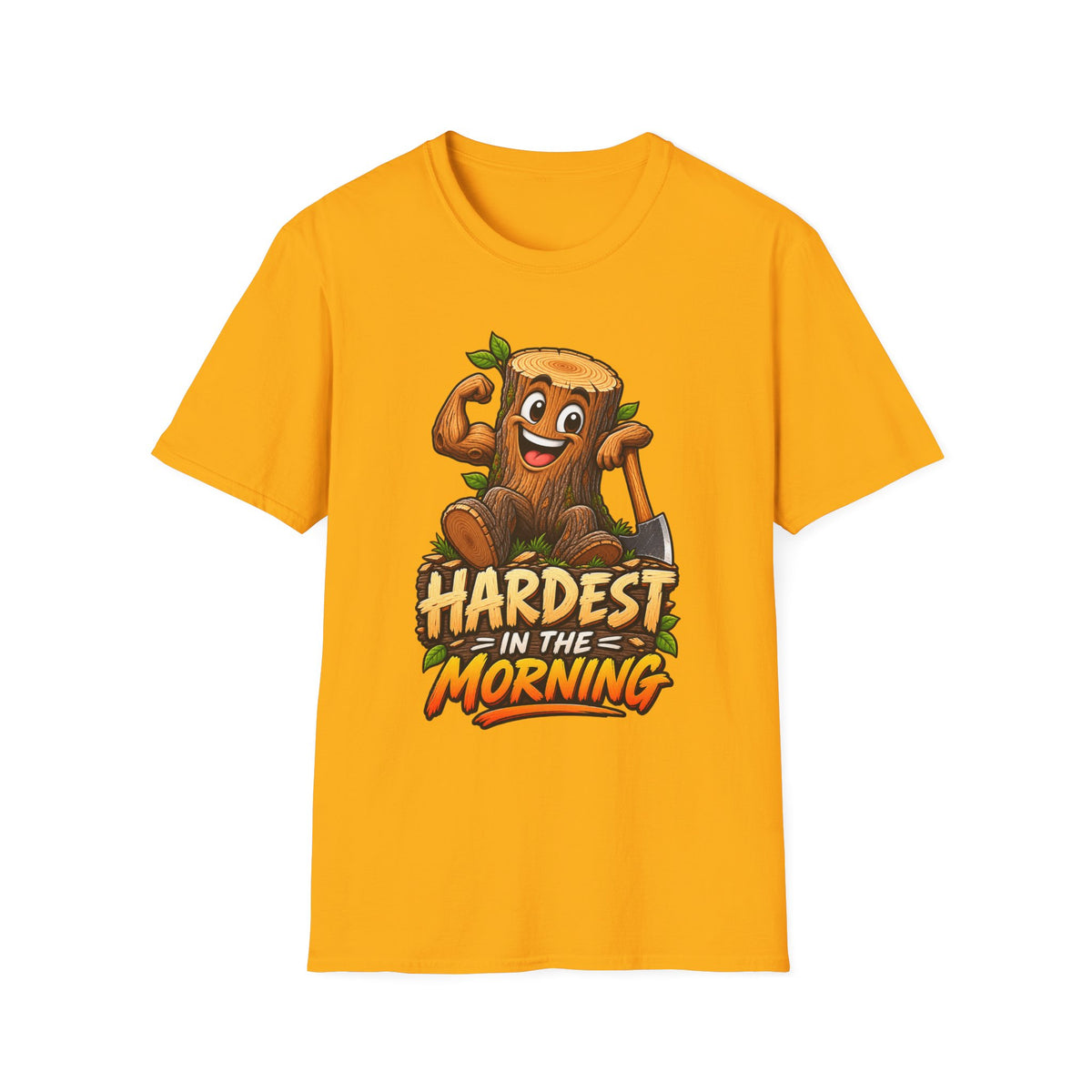 Funny Nature Graphic T-Shirt – Muscular Tree Stump Humorous Tee - Battle Born Prints