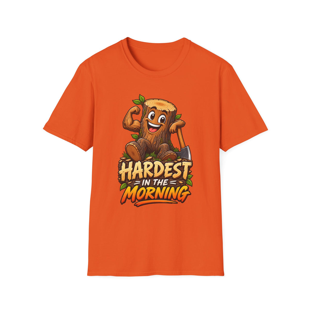 Funny Nature Graphic T-Shirt – Muscular Tree Stump Humorous Tee - Battle Born Prints