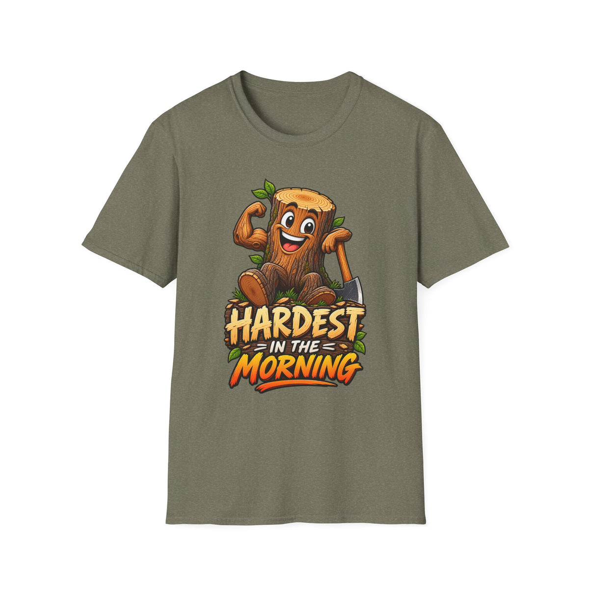 Funny Nature Graphic T-Shirt – Muscular Tree Stump Humorous Tee - Battle Born Prints