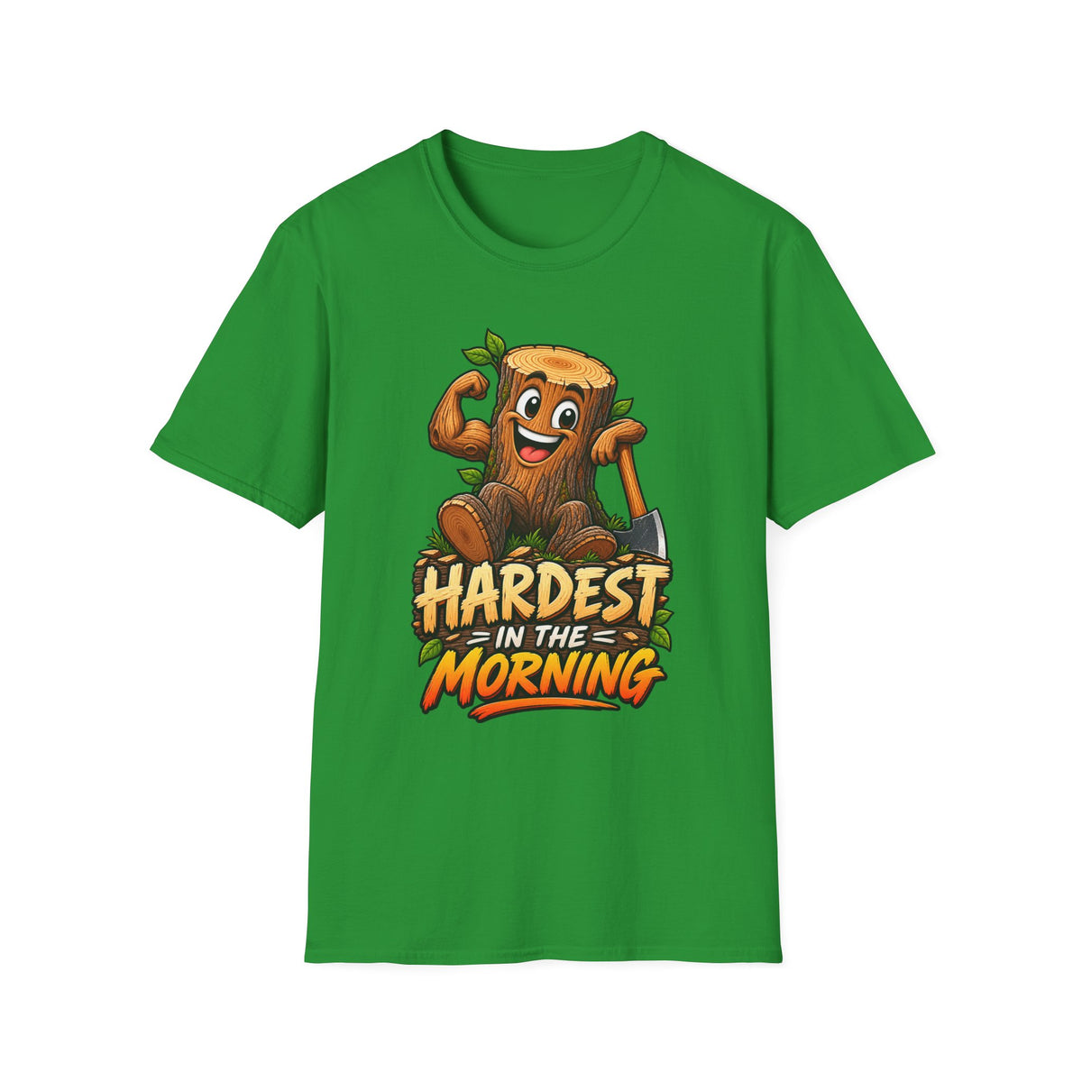 Funny Nature Graphic T-Shirt – Muscular Tree Stump Humorous Tee - Battle Born Prints