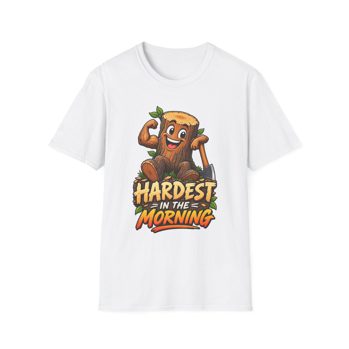 Funny Nature Graphic T-Shirt – Muscular Tree Stump Humorous Tee - Battle Born Prints