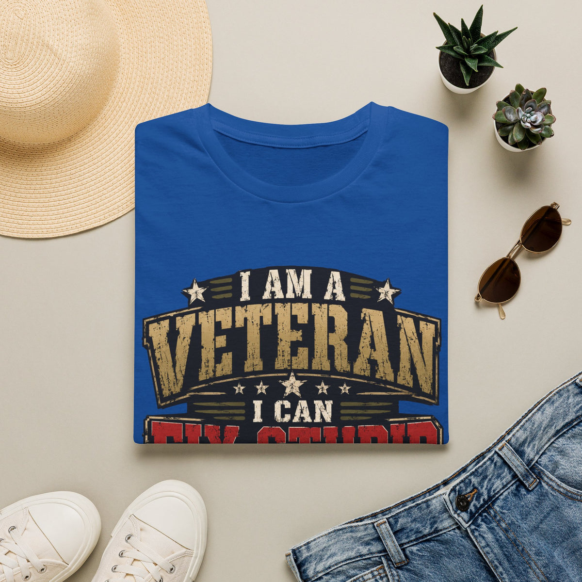 Funny Veteran Strength Graphic T-Shirt – Humorous Military Tee - Battle Born Prints