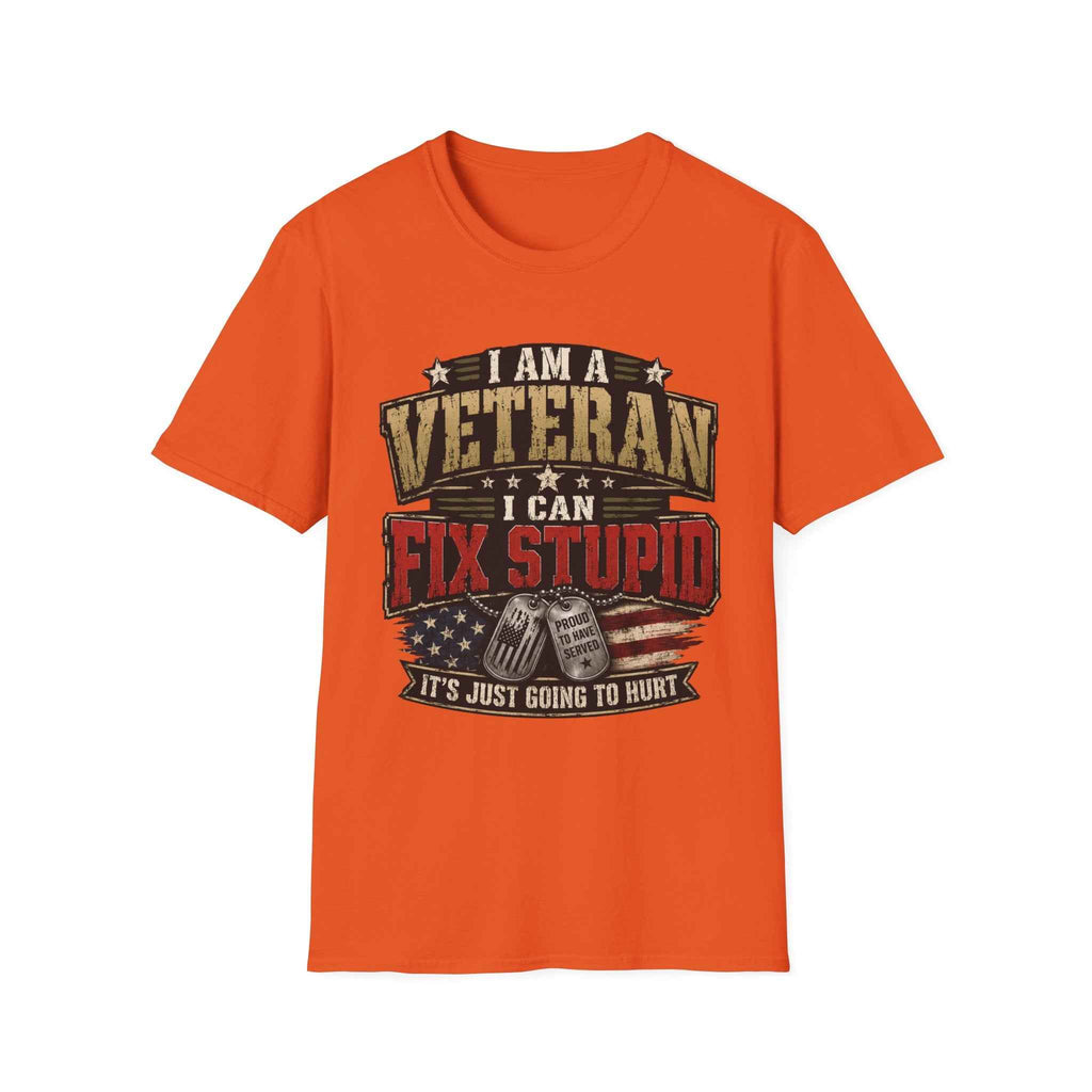 Funny Veteran Strength Graphic T-Shirt – Humorous Military Tee