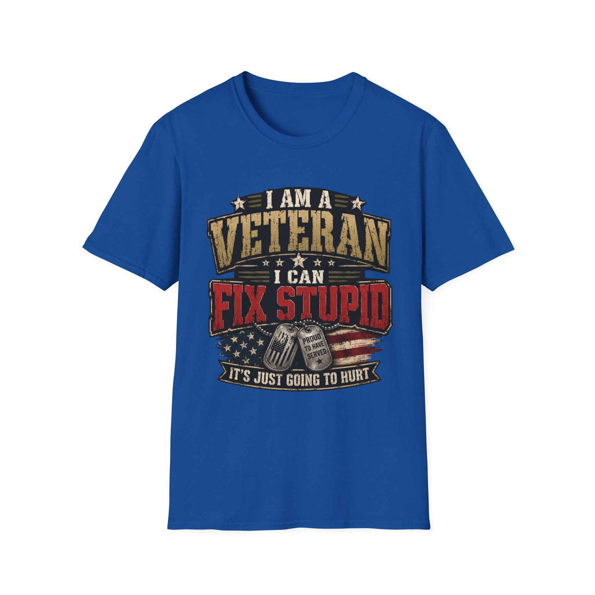 Funny Veteran Strength Graphic T-Shirt – Humorous Military Tee