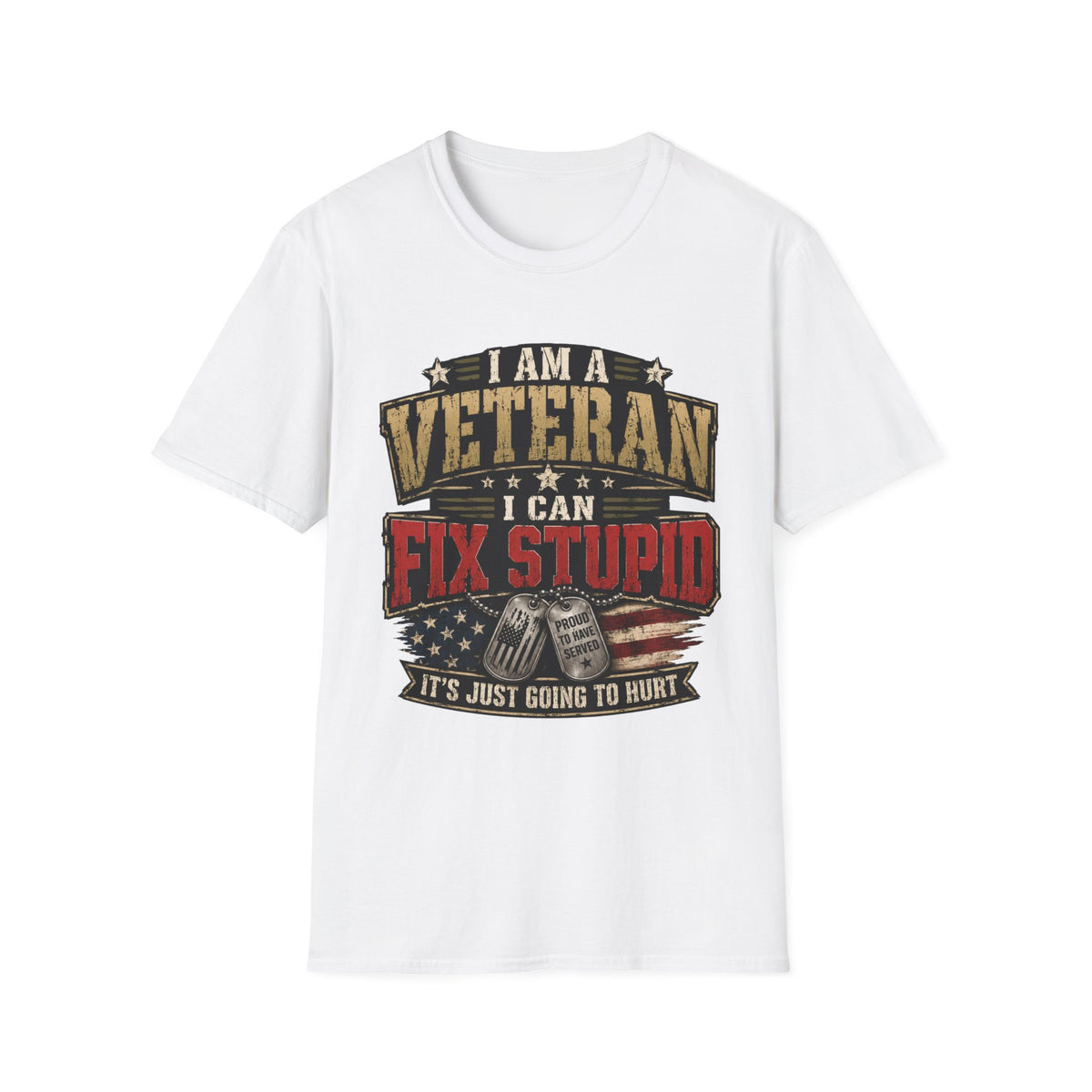Funny Veteran Strength Graphic T-Shirt – Humorous Military Tee - Battle Born Prints