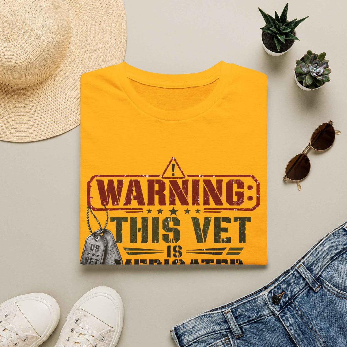 Funny Veteran T-Shirt – "Veteran Medicated" Humorous Graphic Tee - Battle Born Prints