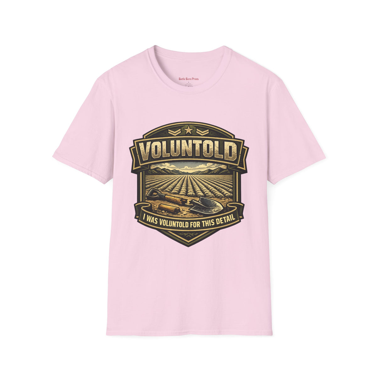Funny Voluntold Farm T-Shirt – Vintage Humor Military Graphic Tee - Battle Born Prints