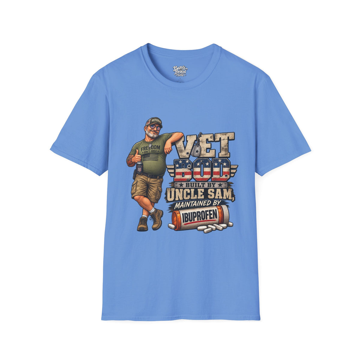 Men's Funny Veteran T-Shirt – Patriotic Humor Graphic Tee - Battle Born Prints